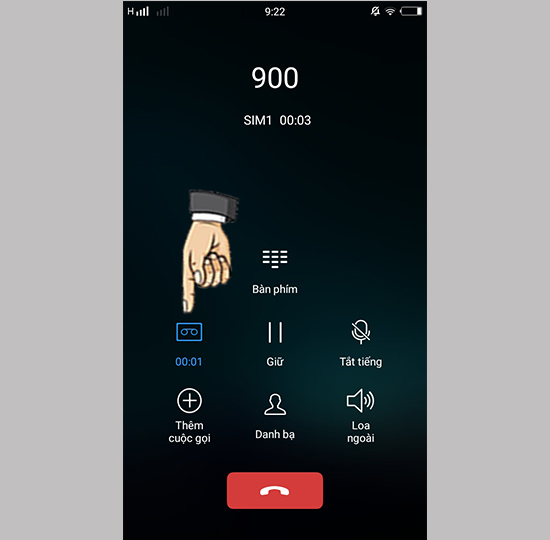 Bước 2: Đang ghi âm.