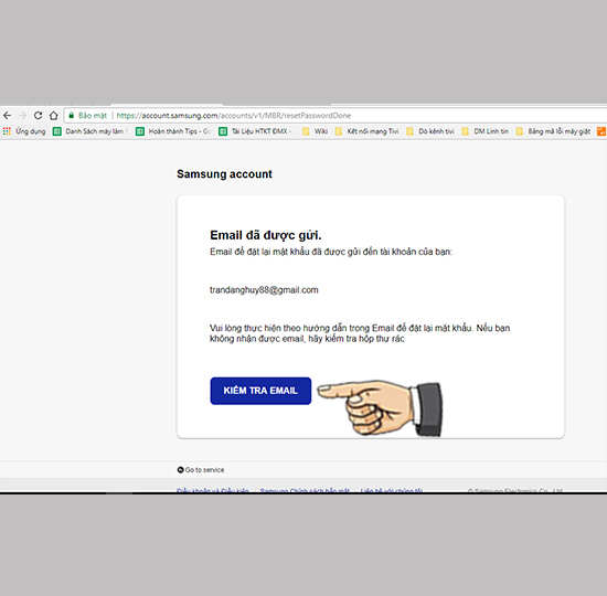Bước 6: Chọn kiểm tra Email.
