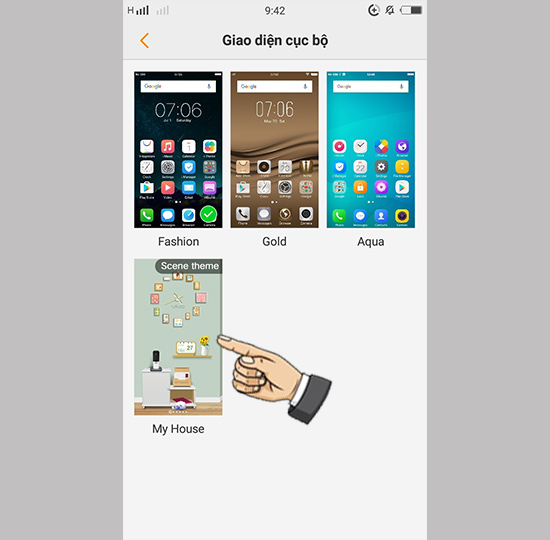Bước 3: Chọn giao diện yêu thích.