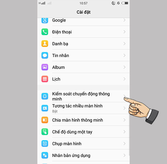 chọn Kiểm soát cuộc gọi thông minh