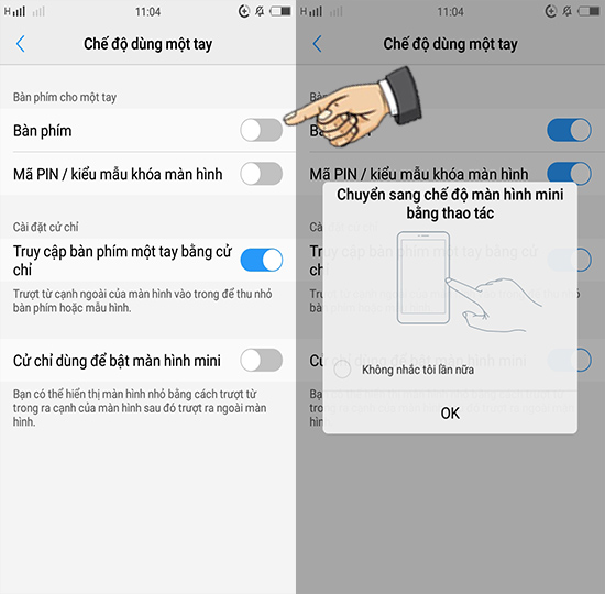 Bước 2: Bật tính năng.