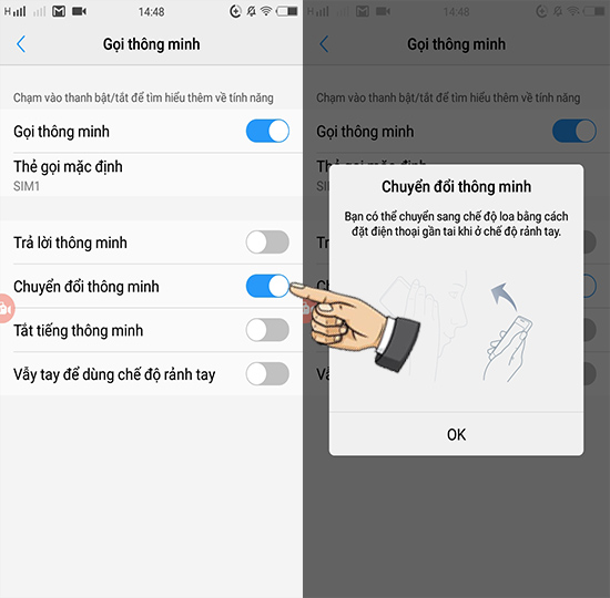 Bật Chuyển đổi thông minh