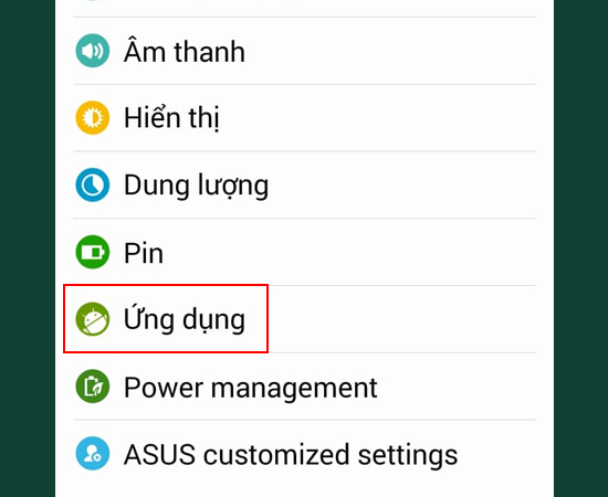 Bước 1: Vào Cài đặt