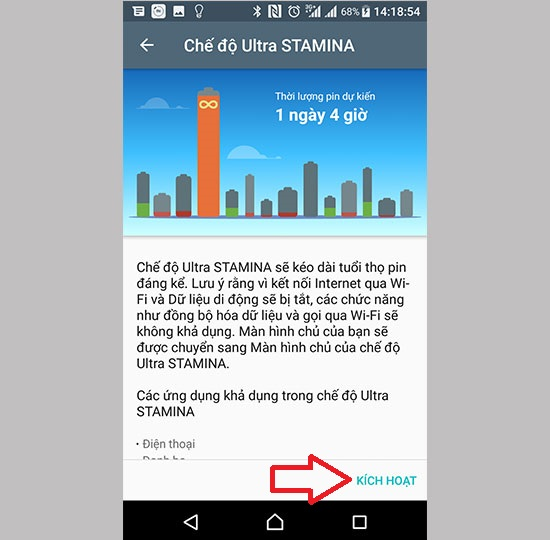 Chế độ Ultra Stamina