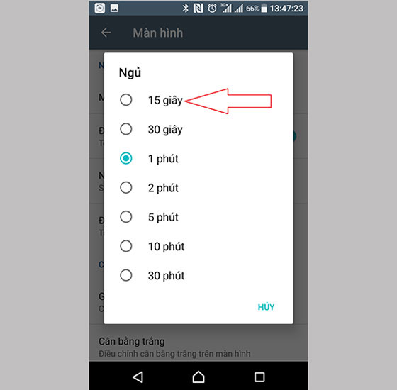Giảm thời gian chờ màn hình