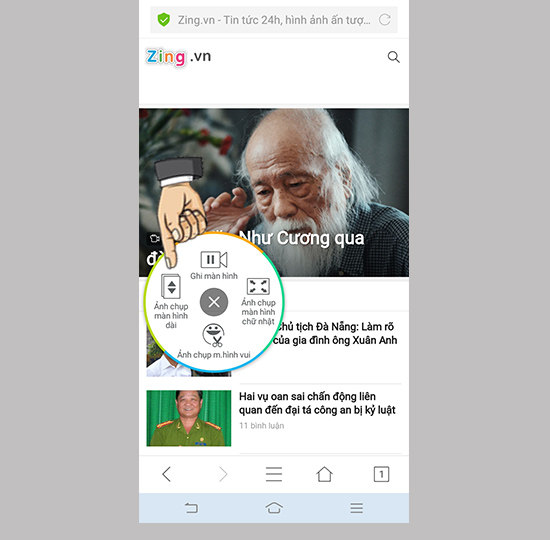 Chọn ảnh chụp màn hình dài.