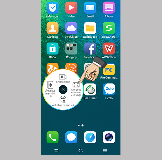 Bước 2: Chọn ảnh chụp màn hình dạng chữ nhật.