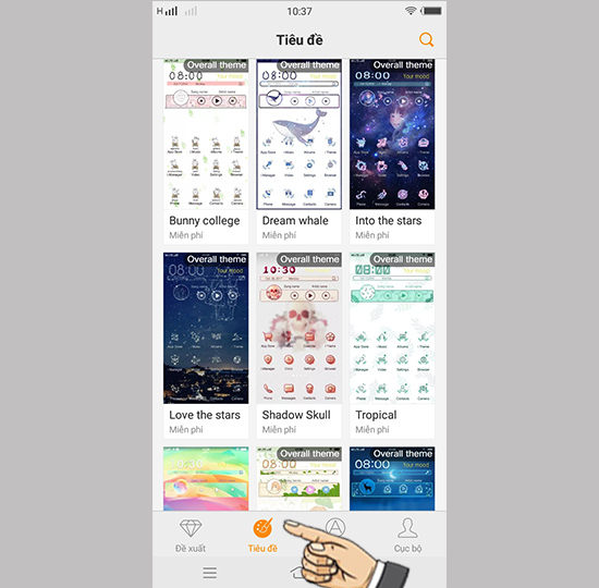 Bước 2: Chọn tiêu đề.