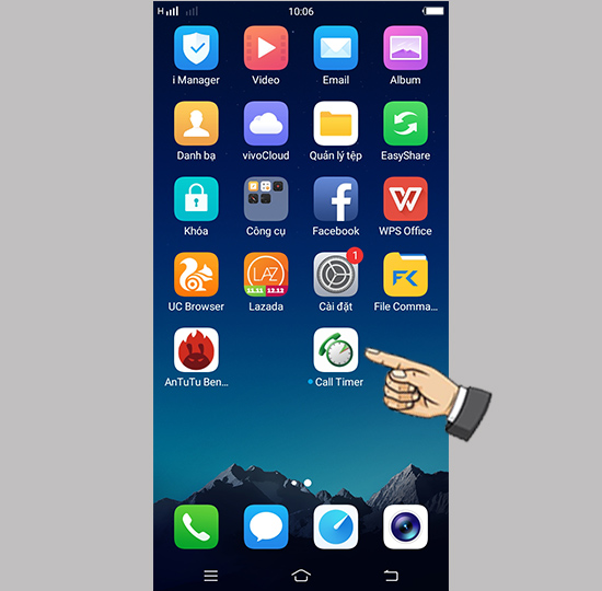 Bước 1: Tải ứng dụng Call Timer từ CH Play và mở ứng dụng lên.