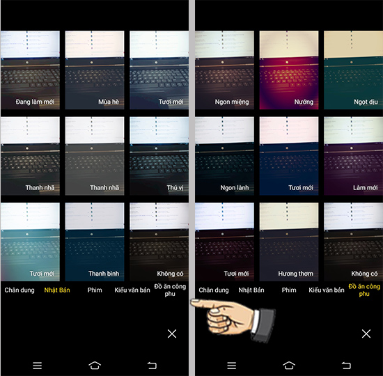 Bước 3: Chọn hiệu ứng.