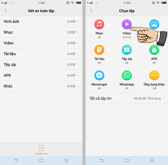 Bước 4: Chọn loại tệp.