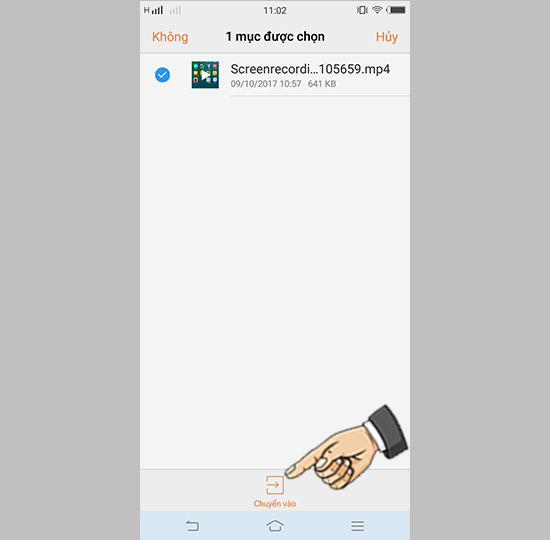 Bước 5: Chọn file muốn chuyển.