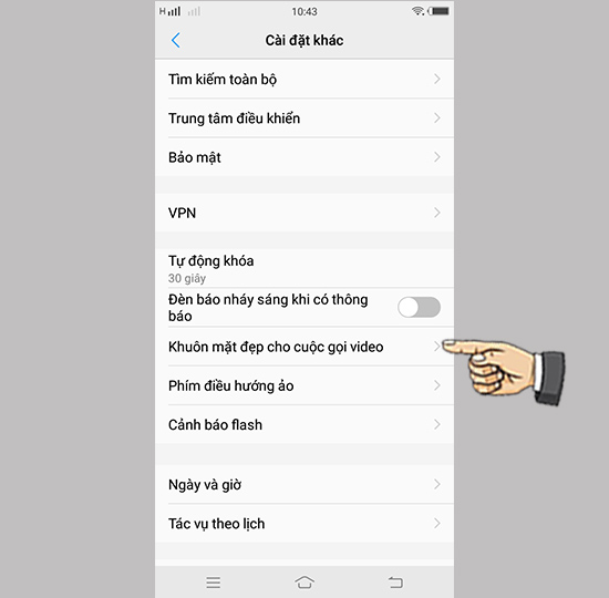 Bước 2: Chọn khuôn mặt đẹp cho cuộc gọi video.