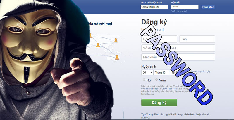 Đánh cắp bằng Facebook Phishing