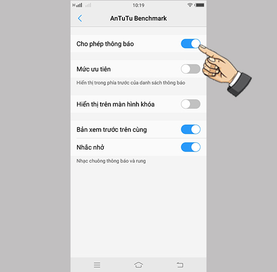 Bước 3: Cho phép thông báo.