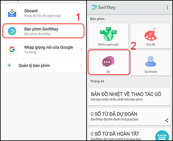 Chọn Bàn phím SwiftKey
