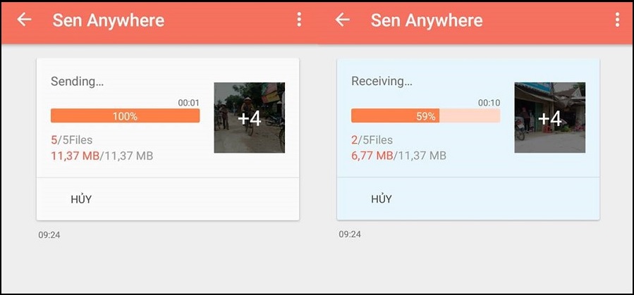 Sử dụng sendanywhere