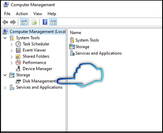 - Bước 2: Chọn Disk Management.