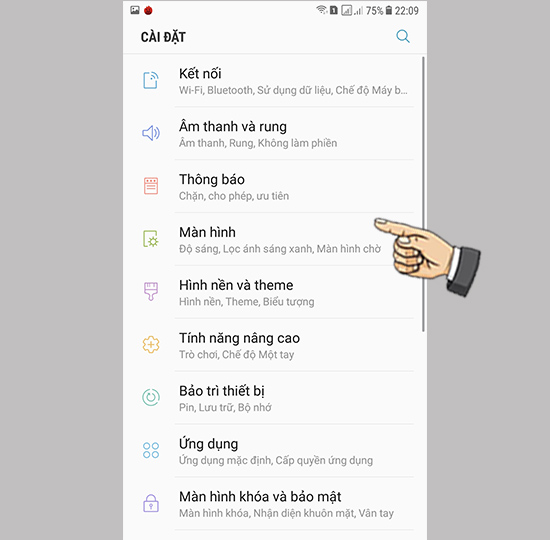 Chọn Màn hình