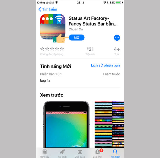 Đổi màu thanh trạng thái iPhone không cần Jailbreak