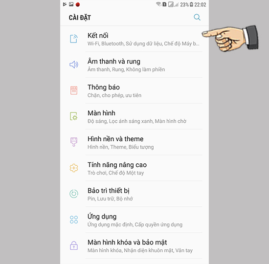 chọn Kết nối