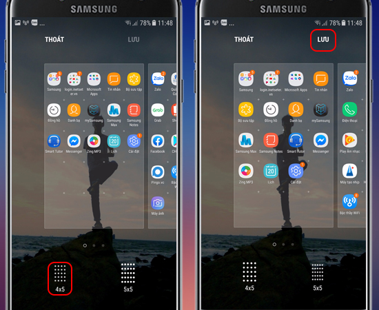 Bước 5: Sau đó chọn hệ lưới bạn thích 4x5, 5x5