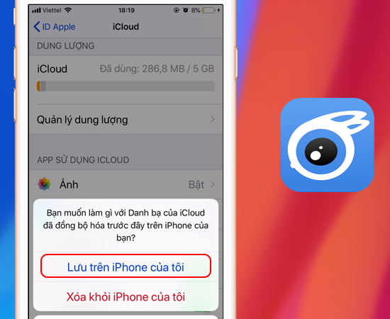 Bước 4: Sau đó chọn Lưu trên iPhone của tôi.