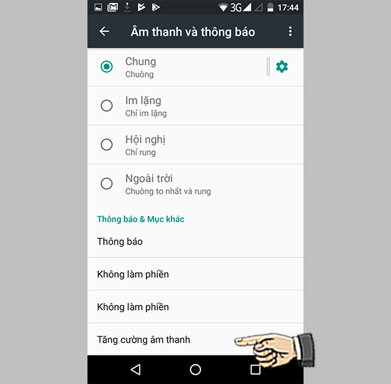 Chọn Tăng cường âm thanh