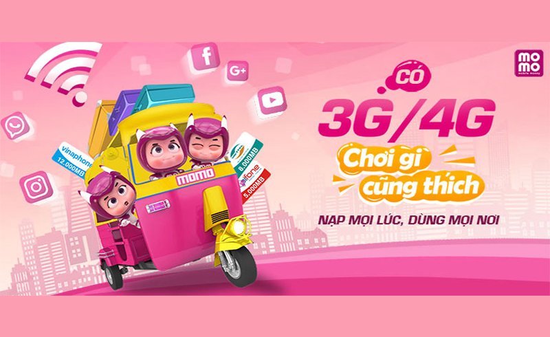 Nhiều gói 3G/4G cho bạn lựa chọn