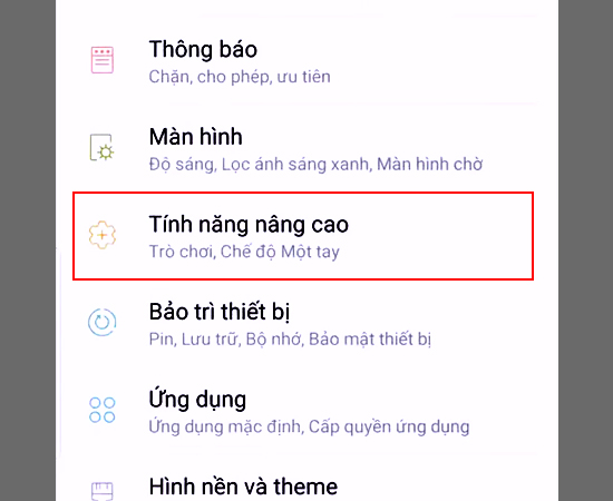 Bước 1: Vào Cài đặt