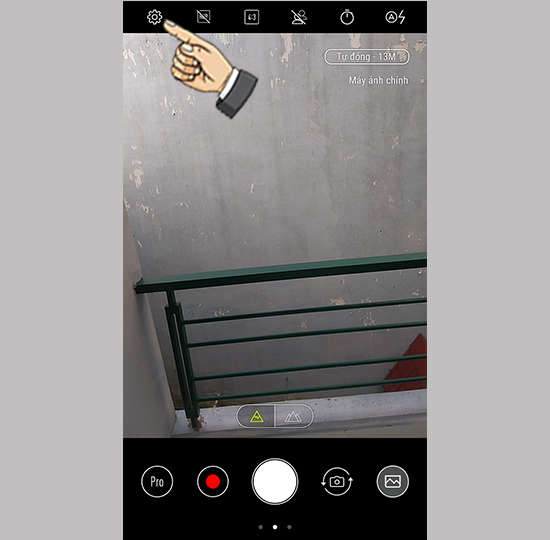 Bước 2: Chọn cài đặt máy ảnh.
