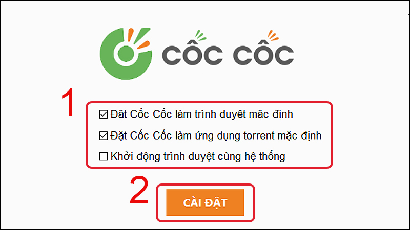 Cài đặt Cốc Cốc