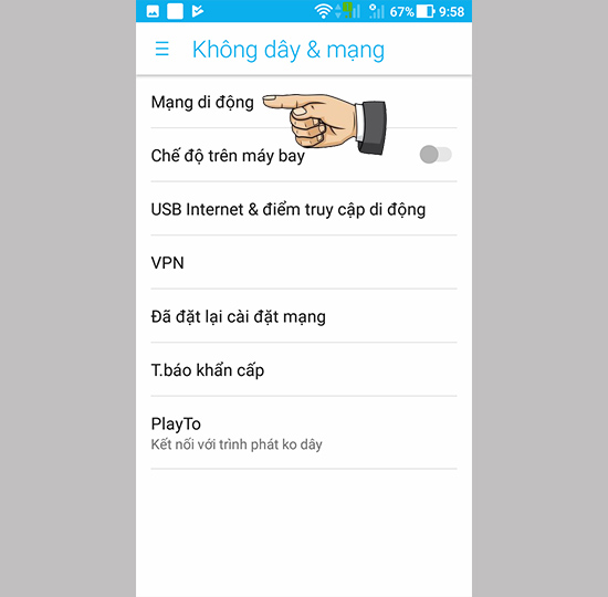 Chọn Mạng di động