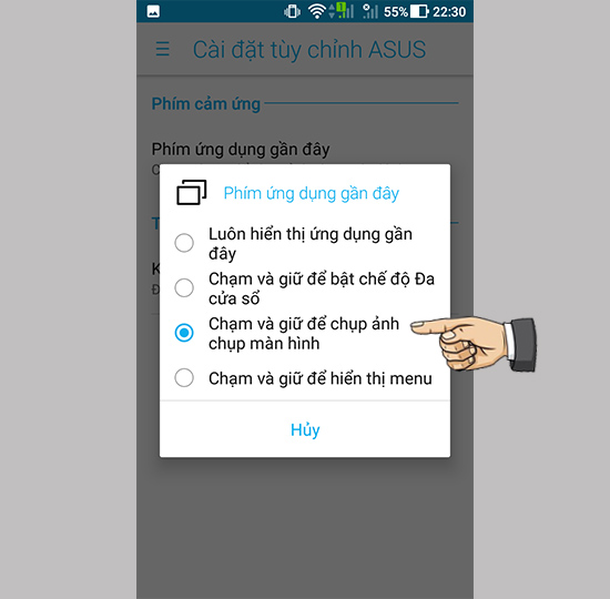 Bước 3: Chọn tính năng sử dụng.