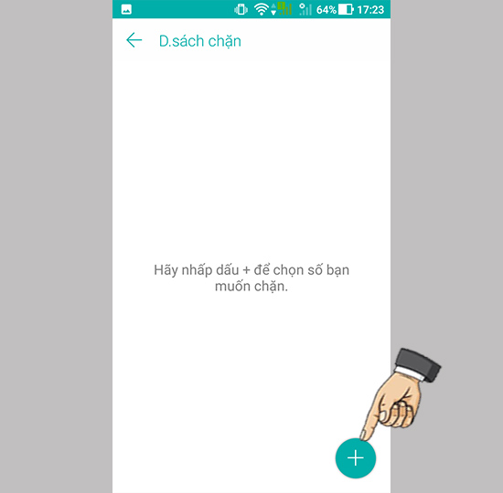 Bước 4: Chọn dấu + để thêm số chặn.