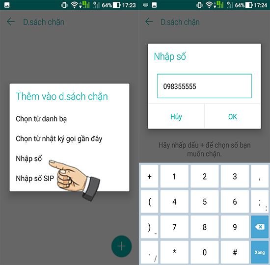 Bước 5: Chặn theo ý muốn.