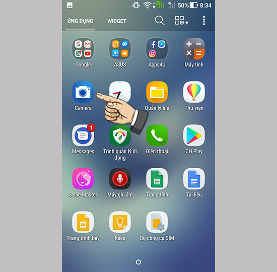 Bước 1: Vào Camera