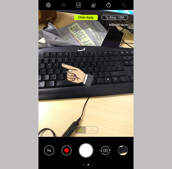 Bước 2: Vuốt từ trái qua phải.