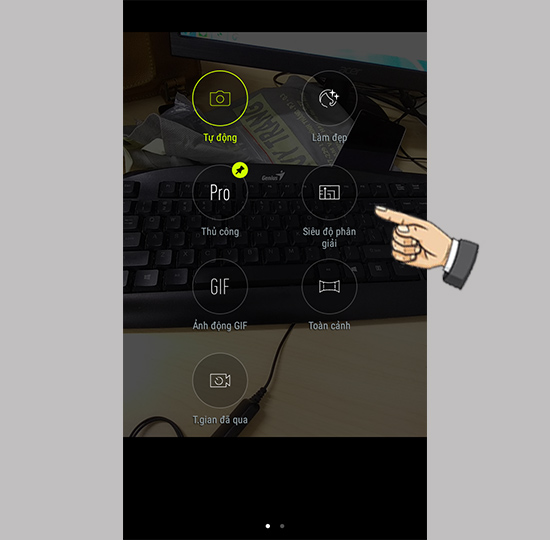 Bước 3: Chế độ camera sau.