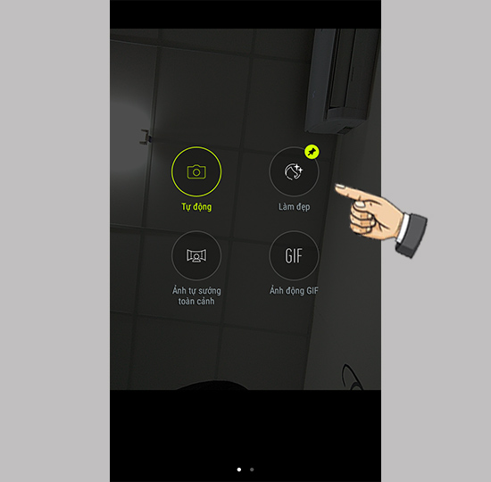 Bước 4: Chế độ camera trước.