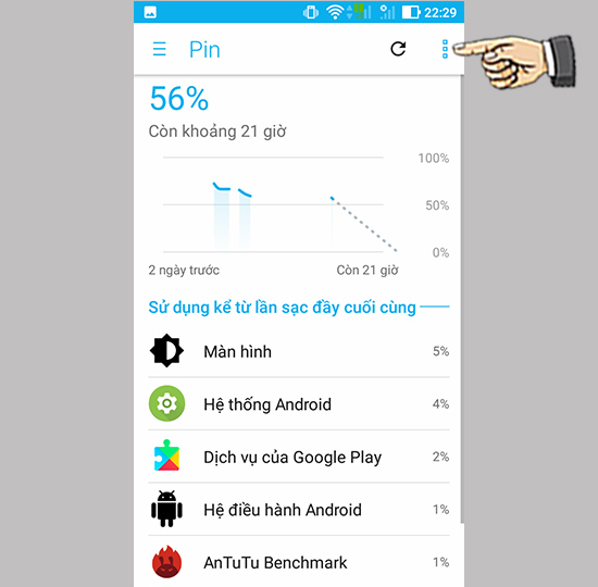 Bước 2: Chọn 3 chấm.