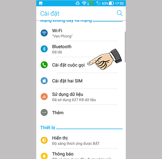 Cài đặt cuộc gọi