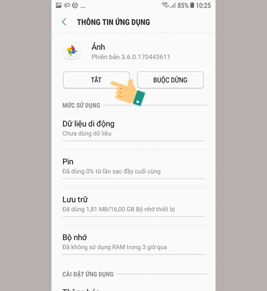 Tắt các ứng dụng không cần thiết