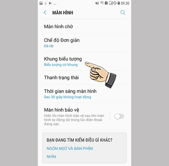 Bước 2: Chọn khung biểu tượng.