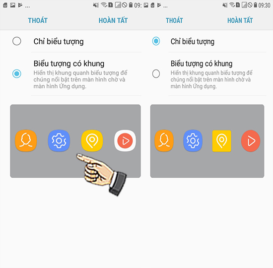 Bước 3: Chọn khung theo ý muốn.
