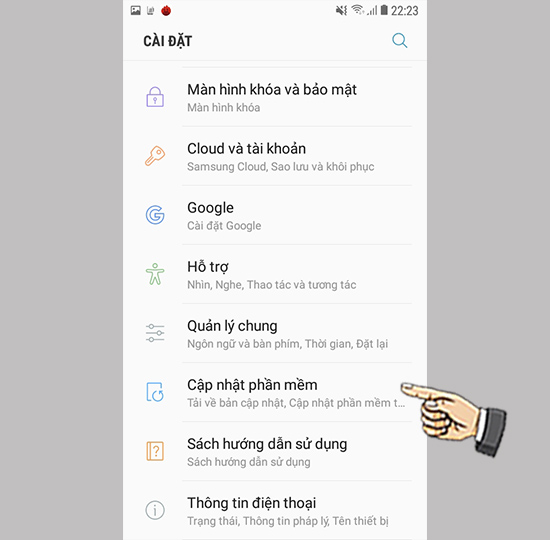 Cập nhật phần mềm