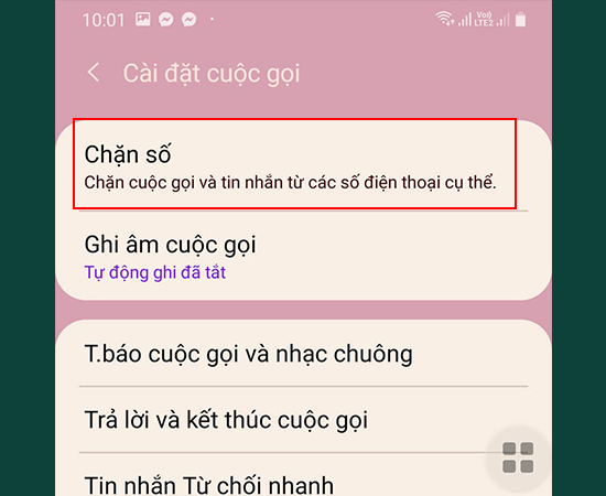 Bước 2: Chọn Chặn số.