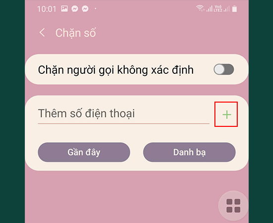 Bước 3: Tại đây bạn có thể Thêm số điện thoại cần chặn và nhấp dấu + để xác nhận chặn.