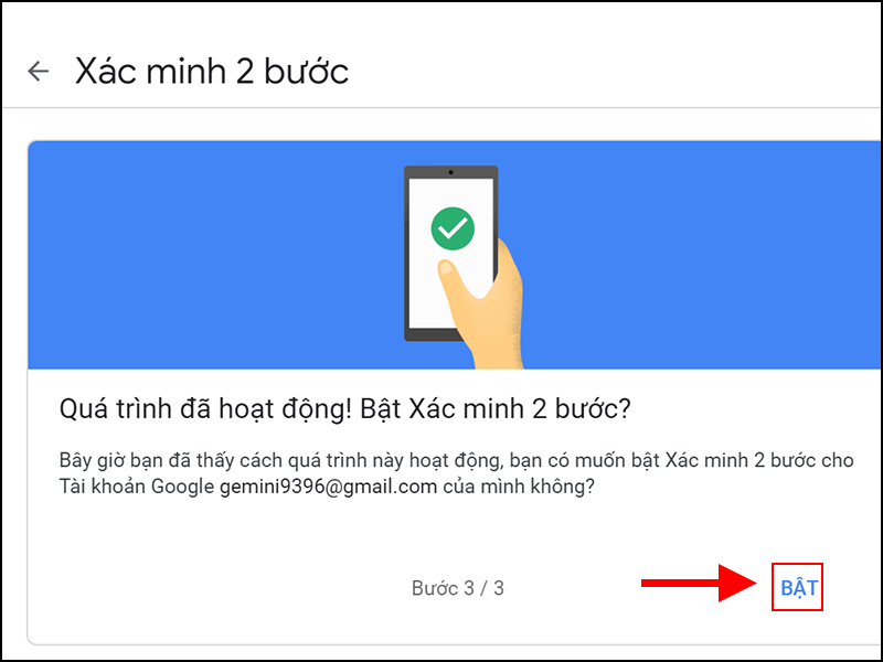 Bật xác minh