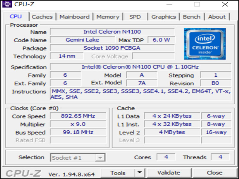 Tab CPU